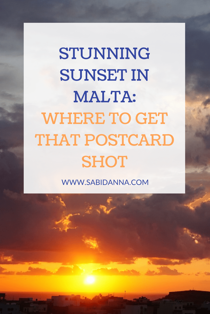 Stunning sunset in Malta: Where to get that postcard shot - sabidanna.com