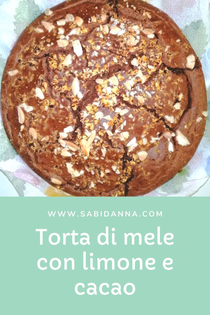 Torta di mele con limone e cacao amaro dal blog di sabidanna.com