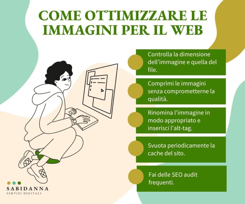 Guida pratica in 5 mosse su come ottimizzare le immagini per il web.