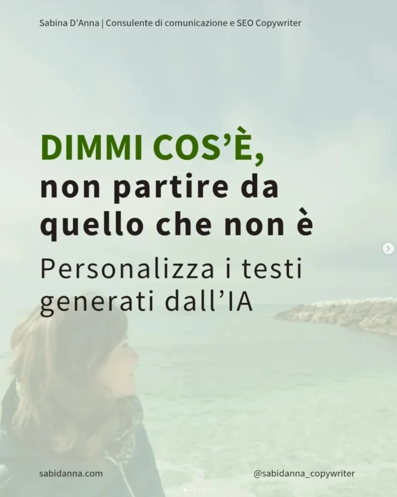Esempio di come personalizzare testi creati con l'intelligenza artificiale